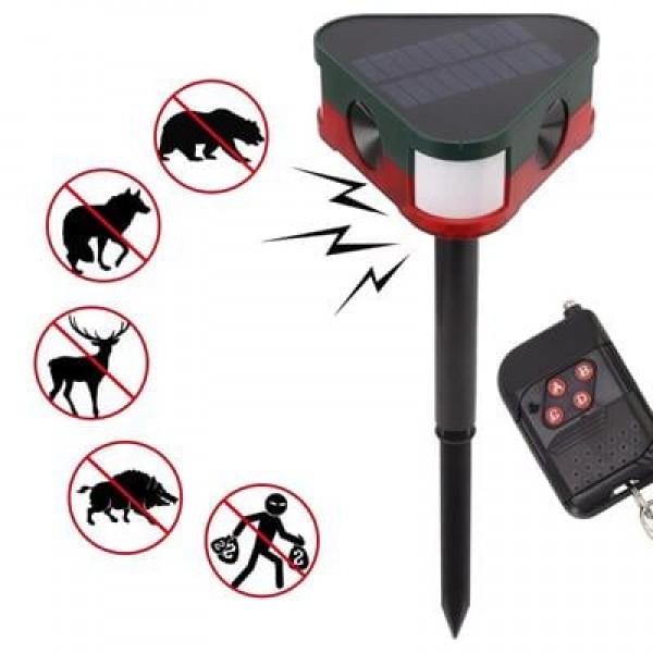 PowerMaster PM-26949 Ultrasonic Sesli Siren Hayvan Kovucu Alarm Cihazı Solar Panelli