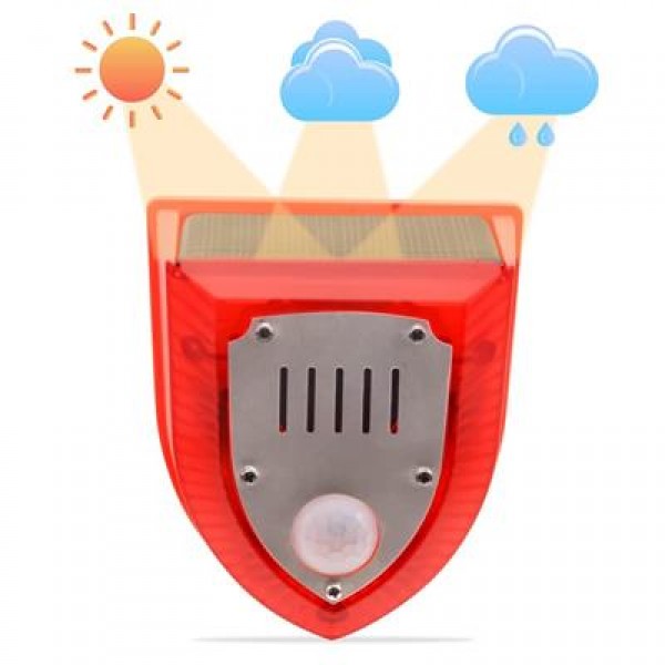 PowerMaster PM-26953 Köpek Silah Sesli Hayvan Kovucu Alarm Cihazı Hareket Sensörlü Solar Panelli