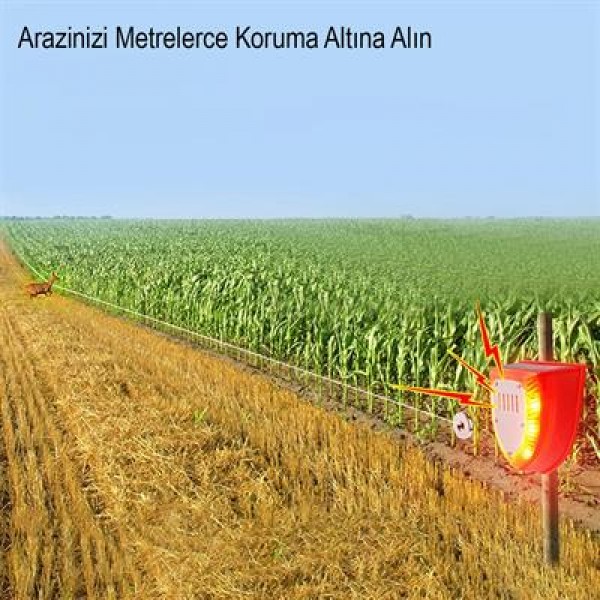 PowerMaster PM-26954 Misina İle Tetikli Sesli Hayvan Kovucu Alarm Cihazı Solar Panelli