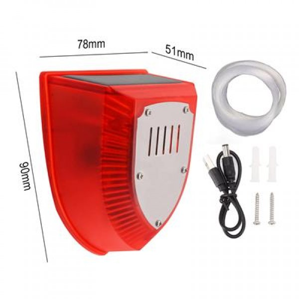 PowerMaster PM-26954 Misina İle Tetikli Sesli Hayvan Kovucu Alarm Cihazı Solar Panelli