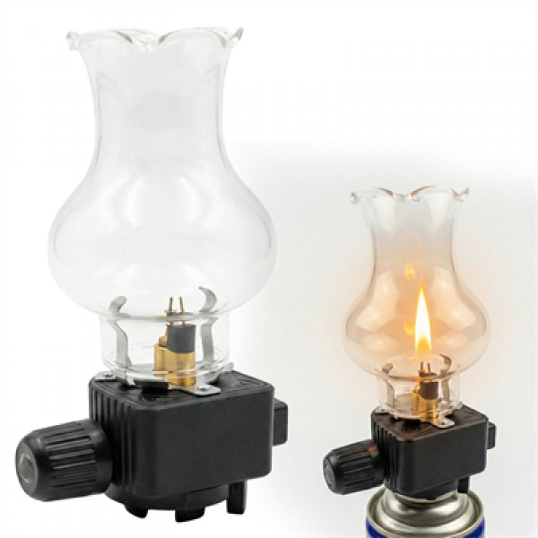 PowerMaster PM-28778 Cam Fanuslu Gaz Kartuş Uyumlu Nostaljik Kamp Lambası