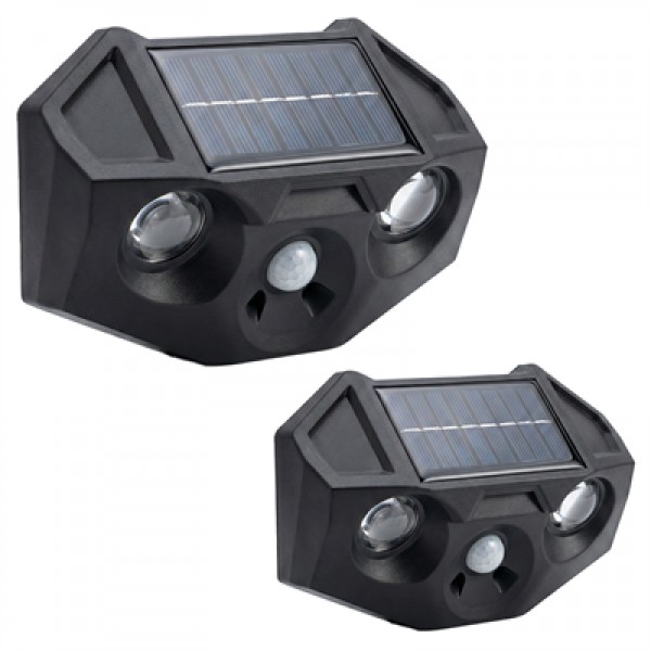PowerMaster PM-29074 Beyaz ve Kırmızı Renkli Hareket Sensörlü Solar Bahçe Aydınlatması PowerMaster PM-29074 Beyaz ve Kırmızı Renkli Hareket Sensörlü Solar Bahçe Aydınlatması