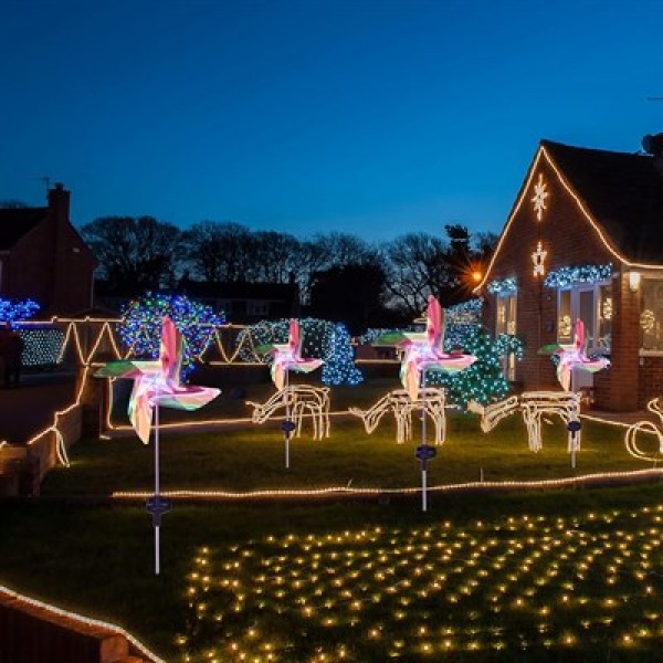 Powermaster PM-29310 Dc 5 Volt Solar Rüzgar Gülü Led Bahçe Aydınlatma 2'li Paket