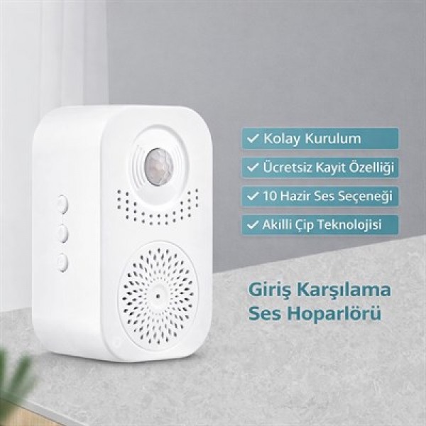 Powermaster PM-29670 Dc 5V Şarjlı Sesli İkaz Akıllı Kapı Sensörü                            