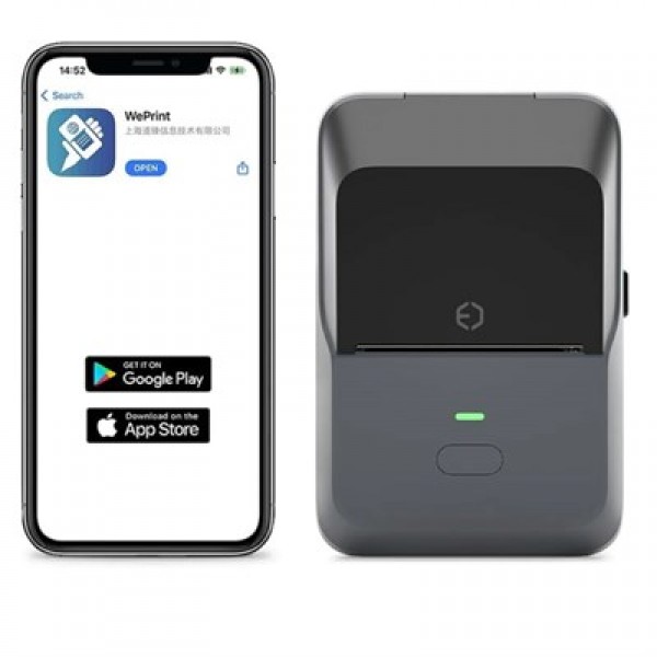 Powermaster PM-29886 Çok Amaçlı Bluetooth Destekli Taşınabilir Akıllı Termal Etiket Yazıcısı