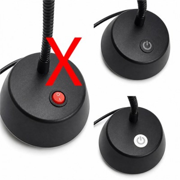 Powermaster PM-30779 5V DC 16mm Gömme Dokunmatik LED Dimmer Kontrolcüsü Switch Buton Siyah