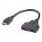 PowerMaster PM-31348 HDMI Erkek HDMI TO 2x Dişi Adaptör 30Cm Kablo Çoklayıcı Splitter