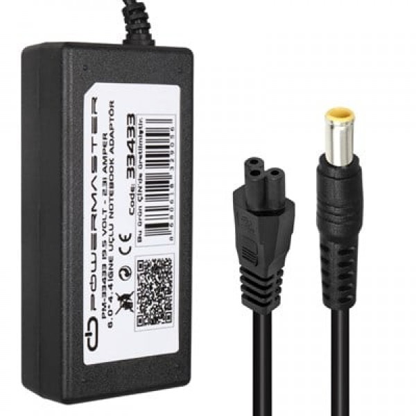 PowerMaster PM-33433 19.5 Volt - 2.31 Amper 6.0×4.4 Mm İğne Uçlu Adaptör Notebook PowerMaster PM-33433 19.5 Volt - 2.31 Amper 6.0×4.4 Mm İğne Uçlu Adaptör Notebook