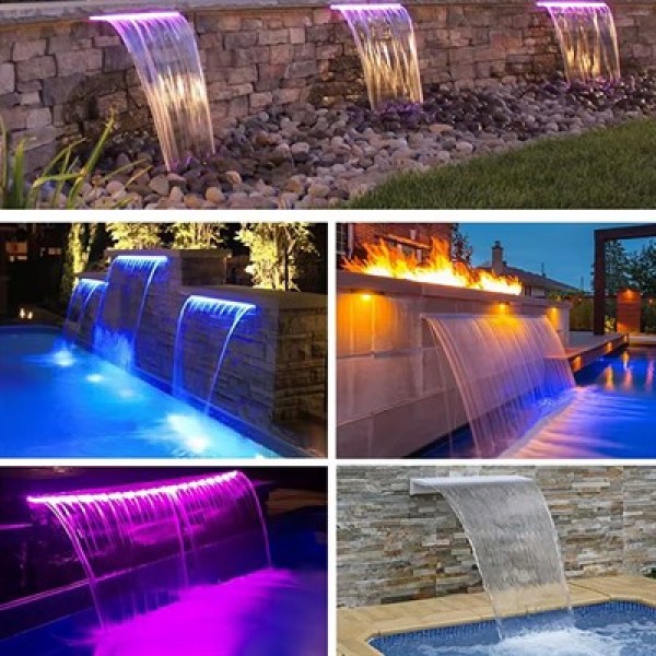 Powermaster PM-37795 Havuz ve Bahçe Şelale Başlığı 90cm RGB LED'li Uzaktan Kontrollü Powermaster PM-37795 Havuz ve Bahçe Şelale Başlığı 90cm RGB LED'li Uzaktan Kontrollü