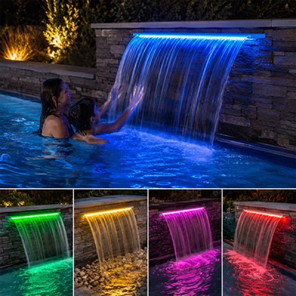 Powermaster PM-37795 Havuz ve Bahçe Şelale Başlığı 90cm RGB LED'li Uzaktan Kontrollü Powermaster PM-37795 Havuz ve Bahçe Şelale Başlığı 90cm RGB LED'li Uzaktan Kontrollü