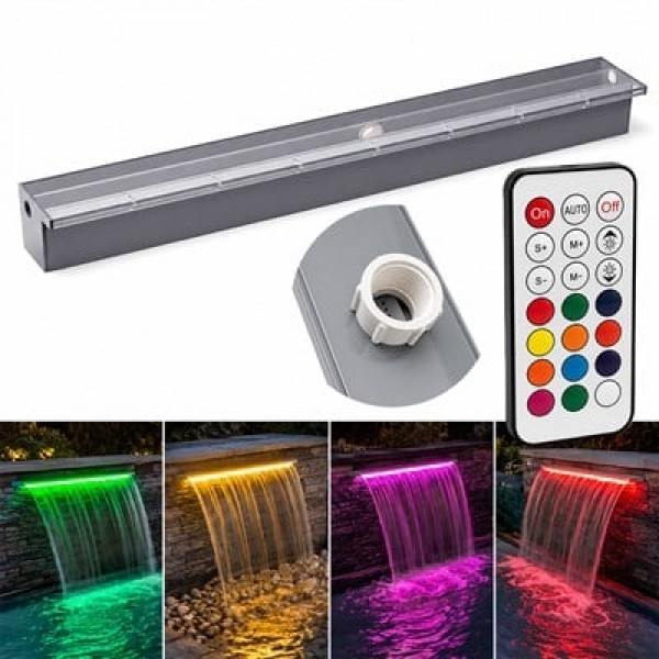 Powermaster PM-37796 Havuz ve Bahçe Şelale Başlığı 150cm RGB LED'li Uzaktan Kontrollü Powermaster PM-37796 Havuz ve Bahçe Şelale Başlığı 150cm RGB LED'li Uzaktan Kontrollü