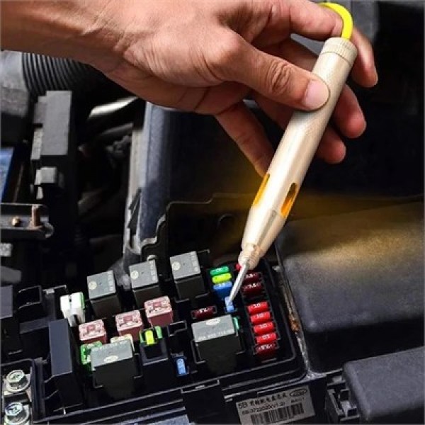 Powermaster PM-38818 Spiral Kablolu Kalem Tip Metal Voltaj Test Cihazı        