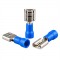 PowerMaster PM-39057 1,5-2,5mm2 Kesit 20x7x5mm Soket Mavi İzoleli Kablo Pabucu (100'lü Paket)