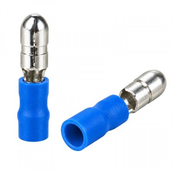 PowerMaster PM-39062 1,5-2,5mm2 Kesit 21,5x4x5,5mm Soket Mavi İzoleli Kablo Pabucu (100'lü Paket)