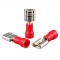 PowerMaster PM-39067 0,5-1,5mm2 Kesit 20x7x5mm Soket Kırmızı İzoleli Kablo Pabucu (100'lü Paket)
