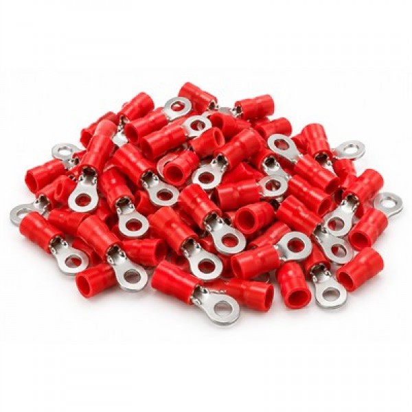 PowerMaster PM-39070 0,5-1,5mm2 Kesit 20x6x7mm Soket Kırmızı İzoleli Kablo Pabucu (100'lü Paket)