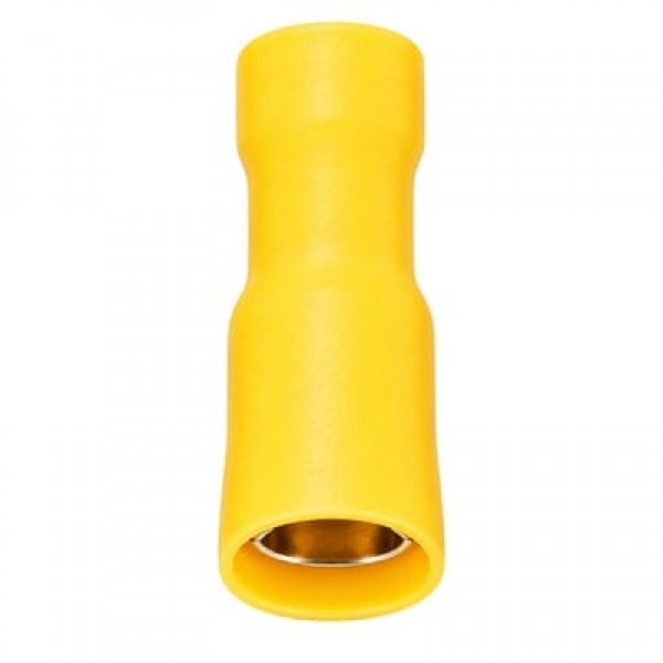 PowerMaster PM-39074 4-6mm2 Kesit 25x8x7mm Soket Sarı İzoleli Kablo Pabucu (100'lü Paket)