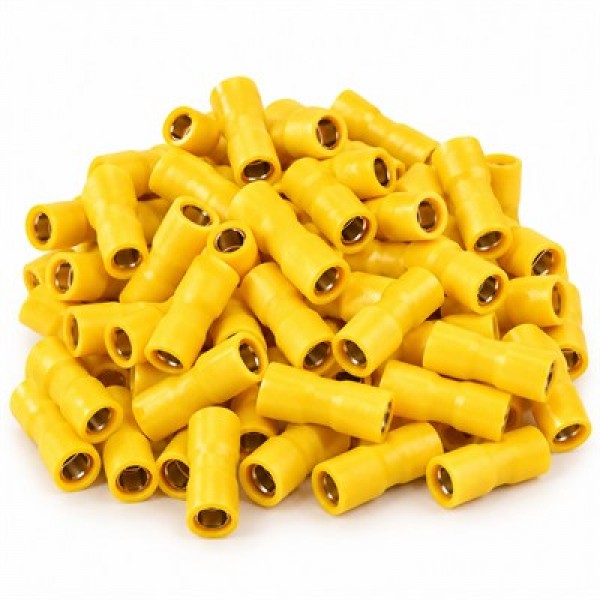 PowerMaster PM-39075 4-6mm2 Kesit 25x8x8mm Soket Sarı İzoleli Kablo Pabucu (100'lü Paket)