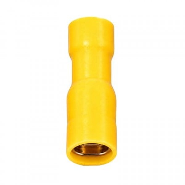 PowerMaster PM-39075 4-6mm2 Kesit 25x8x8mm Soket Sarı İzoleli Kablo Pabucu (100'lü Paket)