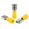 PowerMaster PM-39077 4-6mm2 Kesit 23x7x6mm Soket Sarı İzoleli Kablo Pabucu (100'lü Paket)