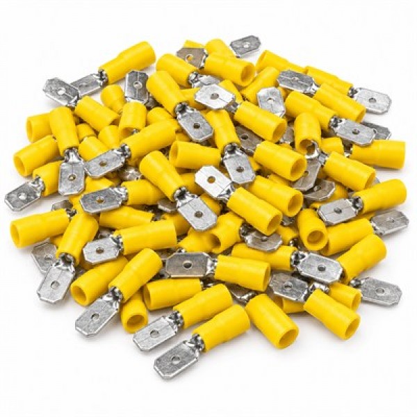 PowerMaster PM-39081 4-6mm2 Kesit 24x7x6mm Soket Sarı İzoleli Kablo Pabucu (100'lü Paket) PowerMaster PM-39081 4-6mm2 Kesit 24x7x6mm Soket Sarı İzoleli Kablo Pabucu (100'lü Paket)