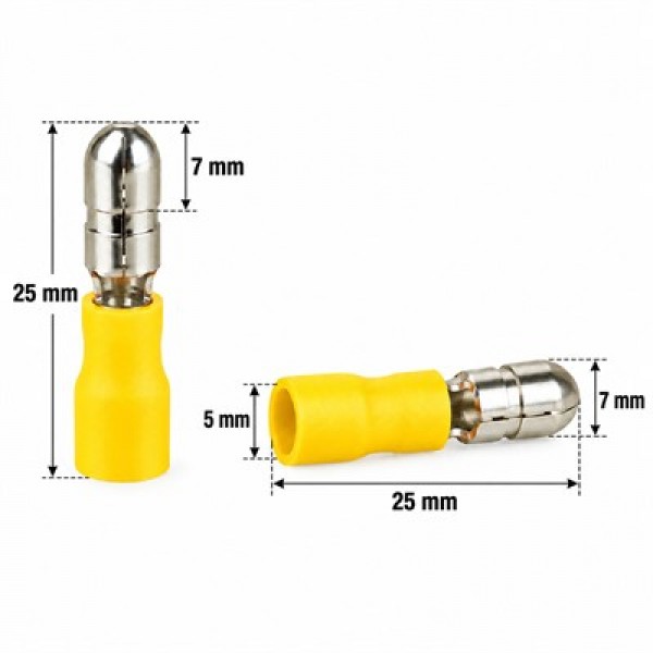 PowerMaster PM-39082 4-6mm2 Kesit 25x7x5mm Soket Sarı İzoleli Kablo Pabucu (100'lü Paket) PowerMaster PM-39082 4-6mm2 Kesit 25x7x5mm Soket Sarı İzoleli Kablo Pabucu (100'lü Paket)