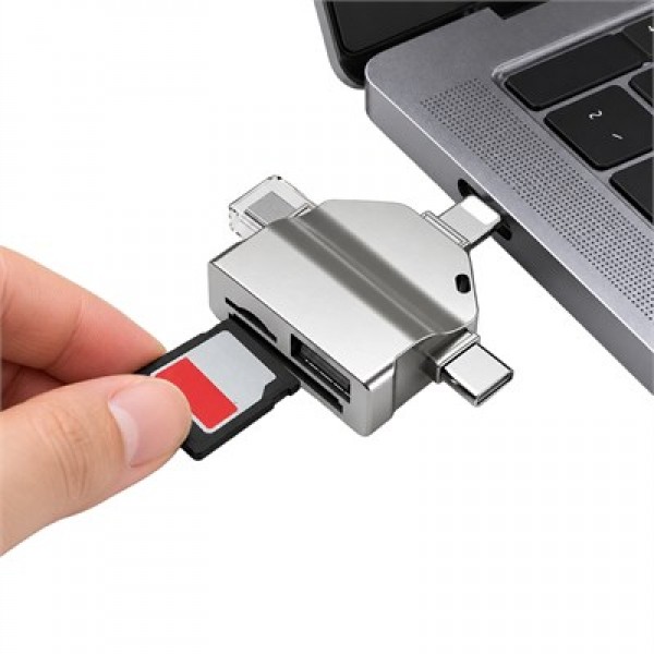 PowerMaster PM-39093 USB A USB C Lightning 3'Ü 1 Arada SD MicroSD Otg Kart Okuyucu PowerMaster PM-39093 USB A USB C Lightning 3'Ü 1 Arada SD MicroSD Otg Kart Okuyucu