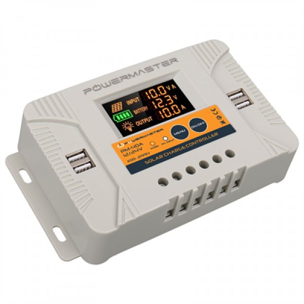 Powermaster PM-40A 12V-24V 40 Amper 4 USB Çıkışlı Dijital Ekranlı Solar Şarj Regülatörü