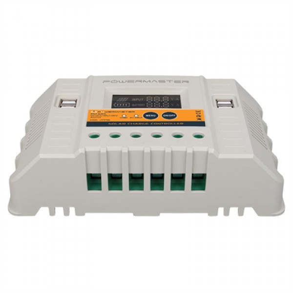 Powermaster PM-60A 12V-24V-36V-48V 60 Amper 4 USB'li Dijital Otomatik Solar Şarj Regülatörü