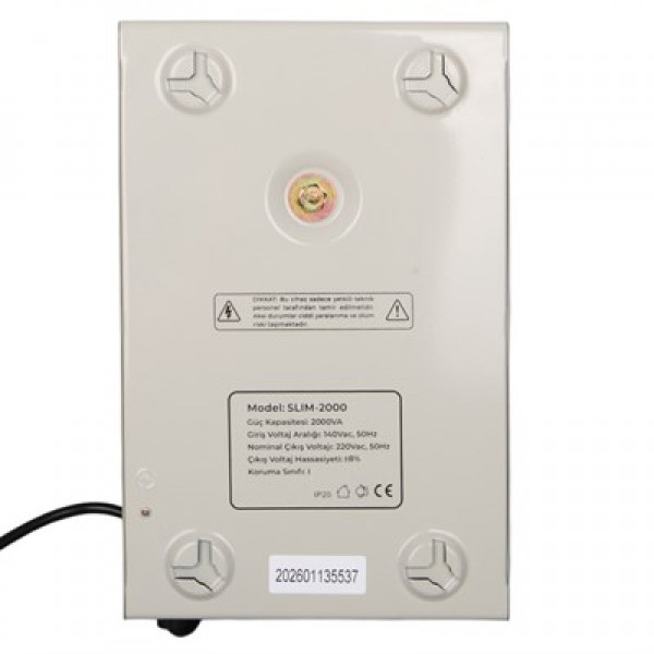 Powermaster SLIM-2000 Otomatik 2000VA Kombi Voltaj Regülatörü (İngiliz Fişli ve Evrensel Çoklu Soketli) Powermaster SLIM-2000 Otomatik 2000VA Kombi Voltaj Regülatörü (İngiliz Fişli ve Evrensel Çoklu Soketli)