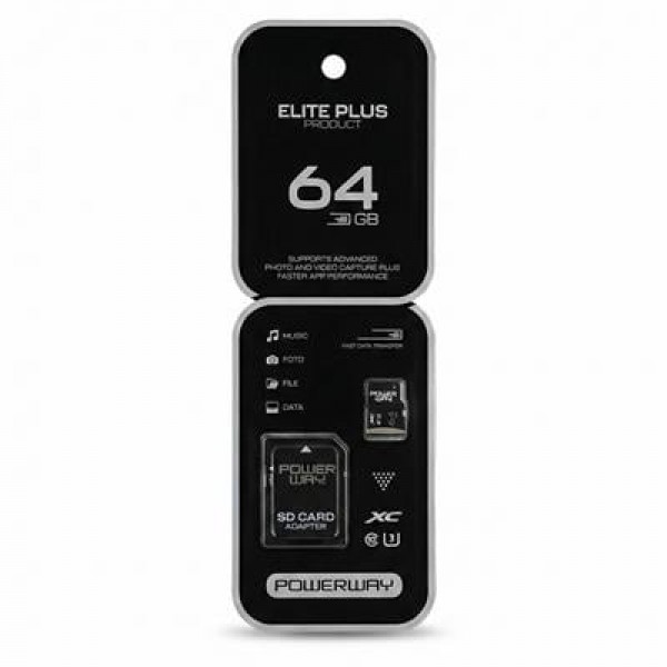 Powerway Elite Plus 64 GB Micro SD Hafıza Kartı