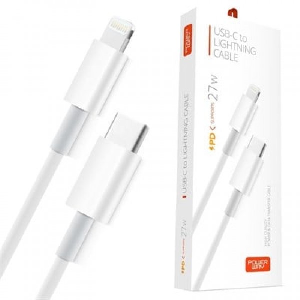 Powerway PD27 27W Type-C To Lightning Şarj Kablosu