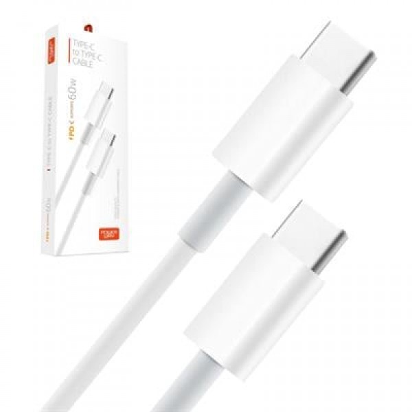 Powerway PD60 TYPE-C TO TYPE-C 60W 1 Metre Hızlı Şarj ve Data Kablosu