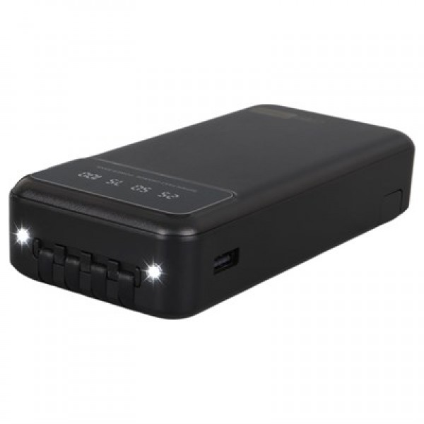 POWERWAY T20 KENDİNDEN KABLOLU DİJİTAL EKRAN 20.000 MAH SİYAH POWERBANK