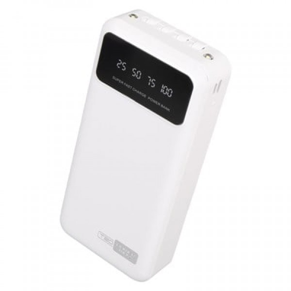 POWERWAY T20 KENDİNDEN KABLOLU DİJİTAL EKRAN 20.000 MAH BEYAZ POWERBANK