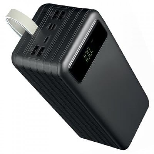 Powerway TX80 80.000mAh Kablolu Dijital Göstergeli Gerçek Fener Işıklı Kamp Siyah Powerbank