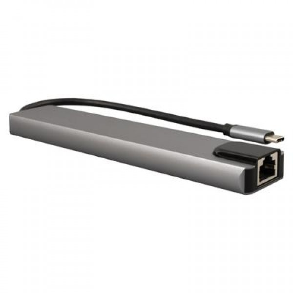 Raca RC-29630 Type-C 8in1 HDMI Çok Fonksiyonlu USB 3.0 Dock Station (Macbook - PC - Playstation - Xbox)