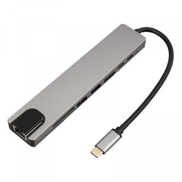 Raca RC-29630 Type-C 8in1 HDMI Çok Fonksiyonlu USB 3.0 Dock Station (Macbook - PC - Playstation - Xbox)
