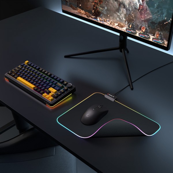 Rampage MP-21 Pulsar M Rgb Ledli 252X328X3 Mm Siyah Oyuncu Mouse Pad