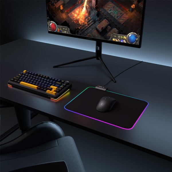 Rampage MP-23 Blitz M Rgb Ledli 252X328X3 Mm Siyah Oyuncu Mouse Pad