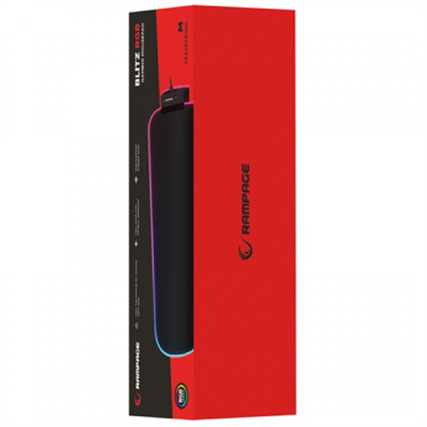 Rampage MP-23 Blitz M Rgb Ledli 252X328X3 Mm Siyah Oyuncu Mouse Pad