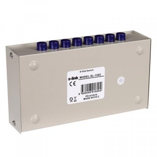 S-Link SL-158C 8x1 Port VGA Switch (8 Giriş - 1 Çıkış)