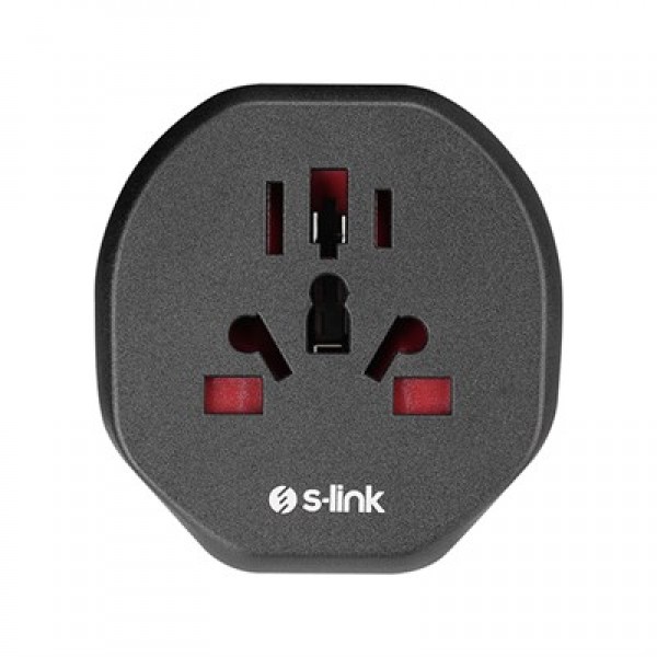 S-Link SL-WL09 Çok Amaçlı Universal Avrupa Çıkışlı - Türk Priz Çevirici 