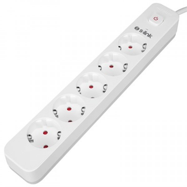 S-Link SPG501S 1.5 Metre Kablolu 750 Joule 1.5 Mm Anahtarlı 5'li Akım Korumalı Priz S-Link SPG501S 1.5 Metre Kablolu 750 Joule 1.5 Mm Anahtarlı 5'li Akım Korumalı Priz