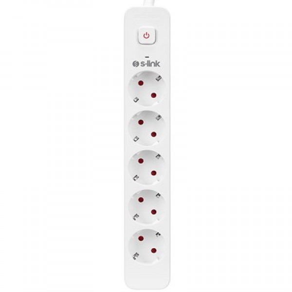 S-Link SPG501S 1.5 Metre Kablolu 750 Joule 1.5 Mm Anahtarlı 5'li Akım Korumalı Priz S-Link SPG501S 1.5 Metre Kablolu 750 Joule 1.5 Mm Anahtarlı 5'li Akım Korumalı Priz