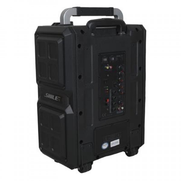 Shile SL-2017 50 Watt Taşınabilir Seyyar Aktif Amfi Hoparlör Kablosuz EL + Yaka Mikrofonlu USB+SD+BT Kumandalı