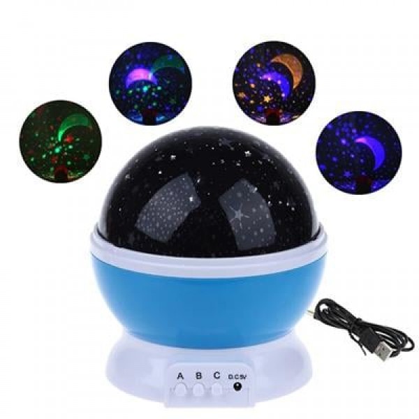 PowerMaster PM-2736 Dönen Projeksiyonlu Gece Lambası Renkli Yıldızlı Gökyüzü Tavan Aydınlatma