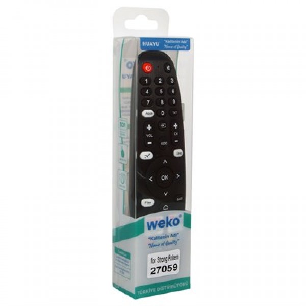 Strong - Fobem Ses Komutsuz Wholeos Netflix-Youtube-Prime Video-Disney Plus Tuşlu Lcd Led Tv Kumandası