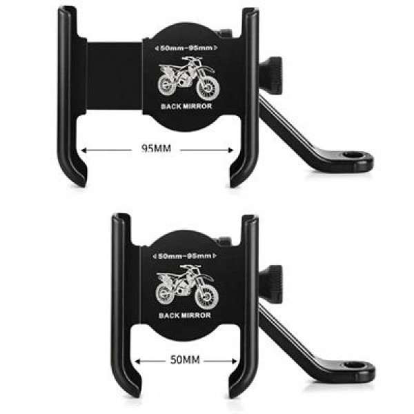 Sunup 03-H2 Motosiklet Telefon Tutucu Standı Tutacağı (Aynaya Sabitlenir)