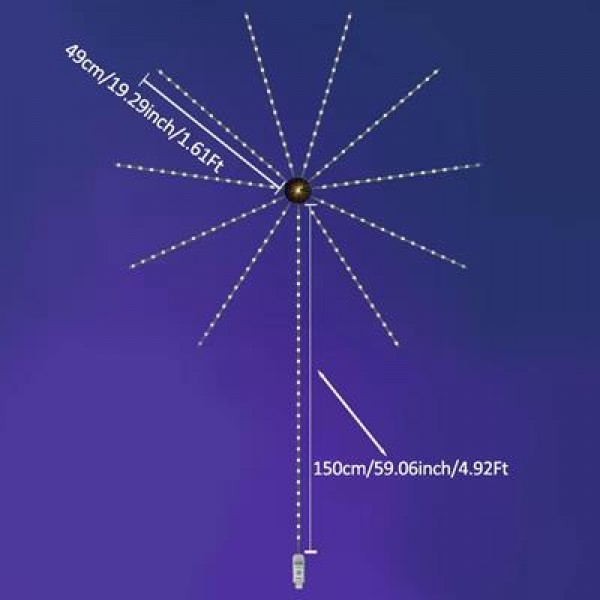 Sunup RGB LED’li Işıklı Ses Kontrüllü Havai Fişek Cihazı